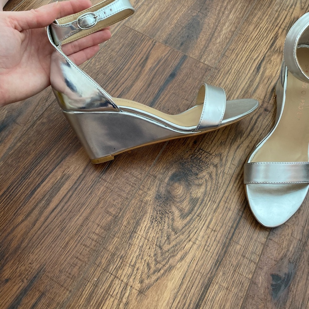 Boston Proper silver wedge